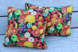 pakket Mediaan wijs Kussens met heel veel fruit ! – Textielfeest